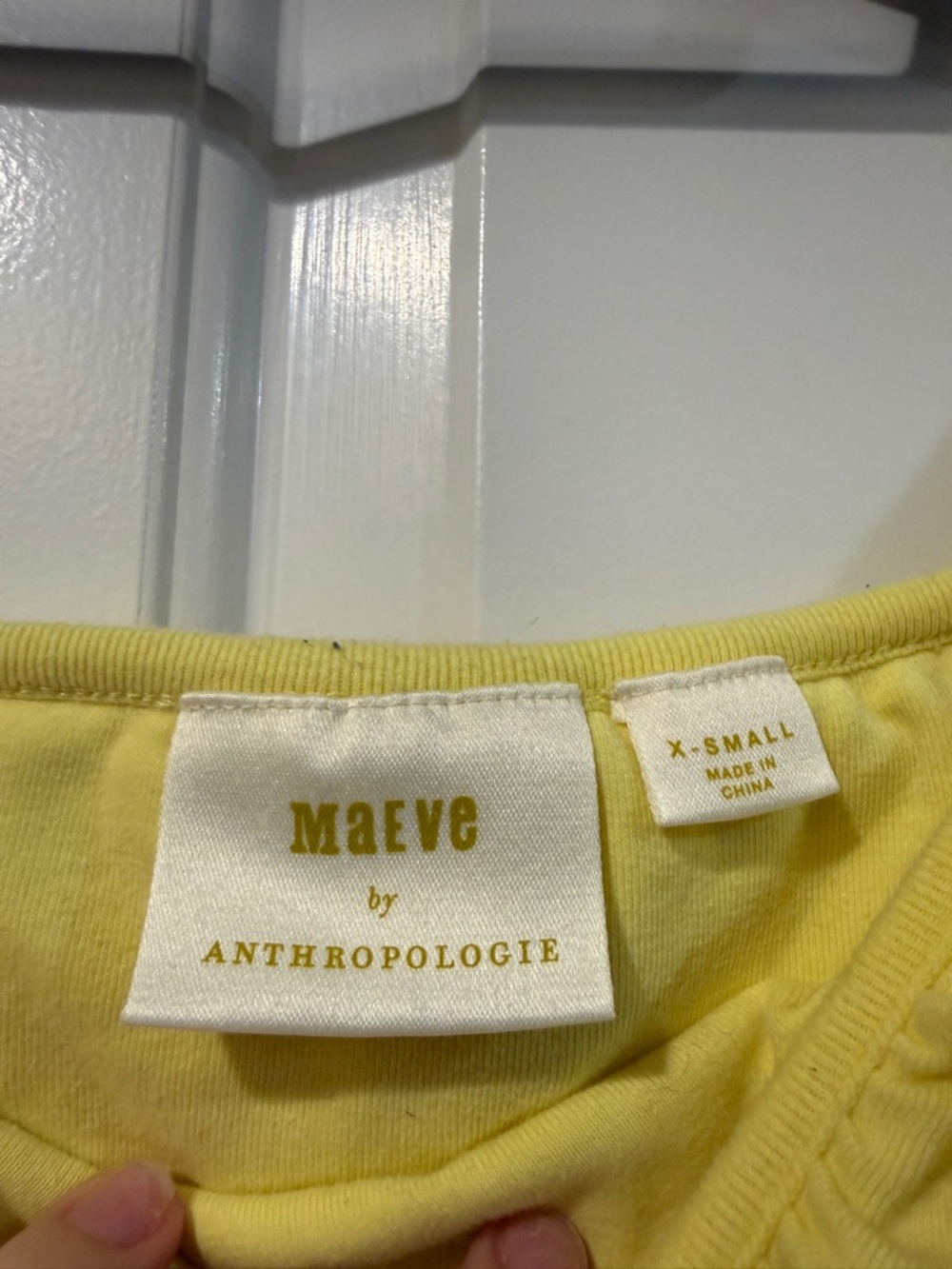 Maeve Yellow Off-Shoulder Ruffle Top - Picture 3 of 4